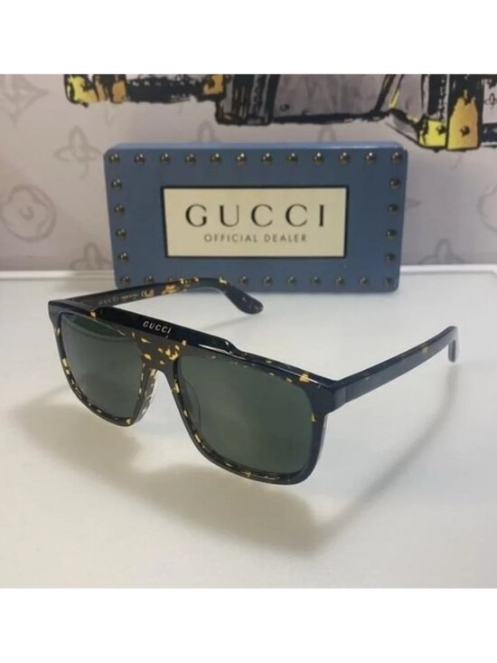 New Gucci Green Square Men\'s Sunglasses  GG1039S 002 as seen on Rihanna
